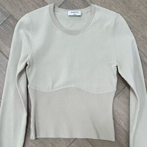 Aritzia Babaton Sculpt Knit Empire Longsleeve